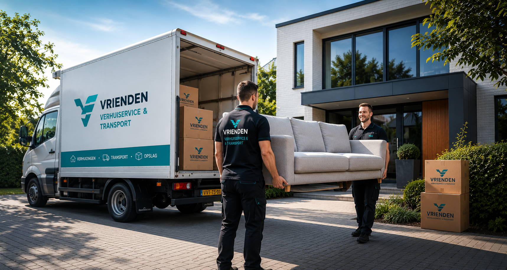 Vrienden Verhuisservice team aan het werk